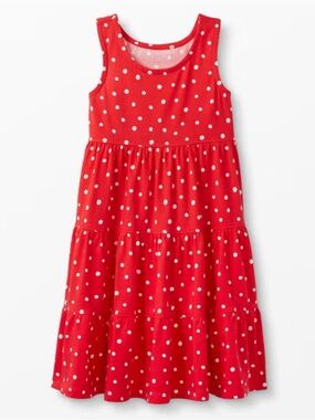 Hanna Andersson | Red Polka Dot Tiered power Tank Dress | 6-7 years